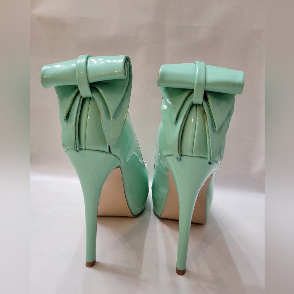 NEW FSJ Mint Green Heels Size 7.5 - Picture 4 of 8
